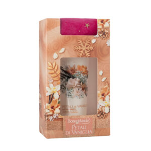 Set cadou Craciun, lapte de corp cu petale de vanilie